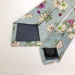 NEW Men's Cotton Floral Neck Tie 2.56'' Printed Skinny Tie - 23-1